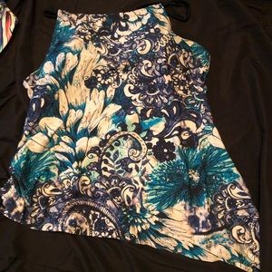 Asymmetrical halter bathing suit top